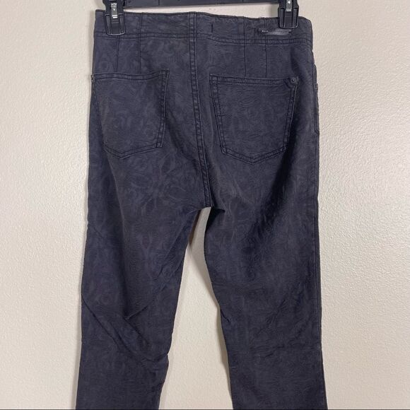 Pilcro & The Letterpress | Anthro Grey/Blue Patterned High Waisted Skinny Pants - Picture 6 of 10